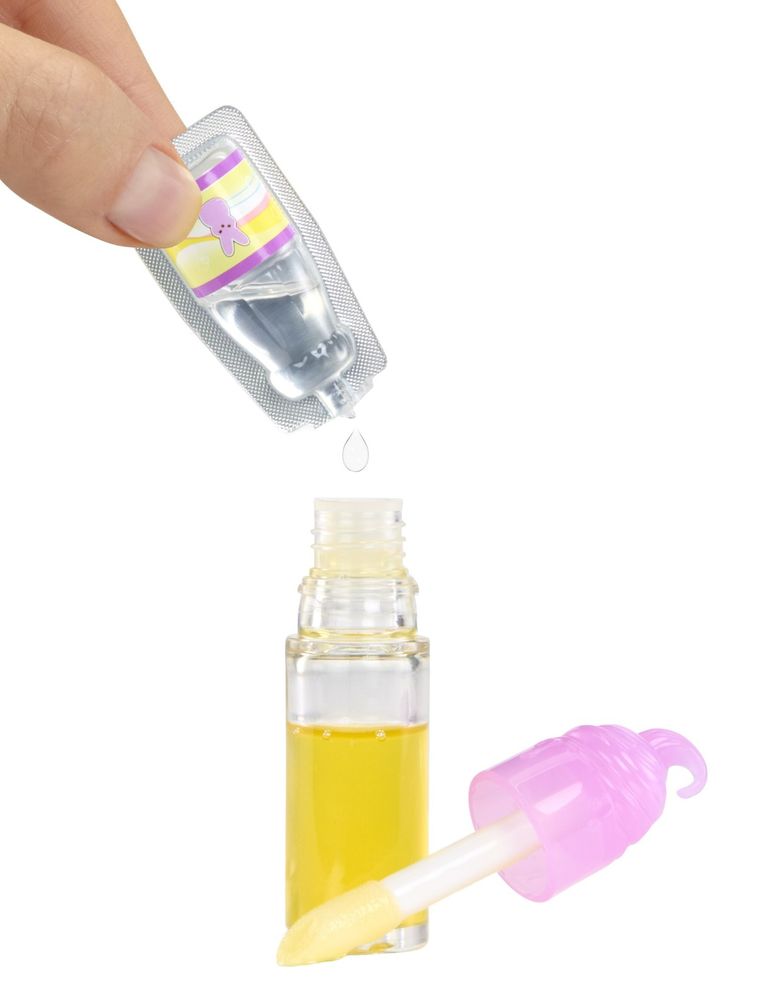 Yummiland, Lip Gloss Doll, Purple, mini laleczka + błyszczyk DIY do ust
