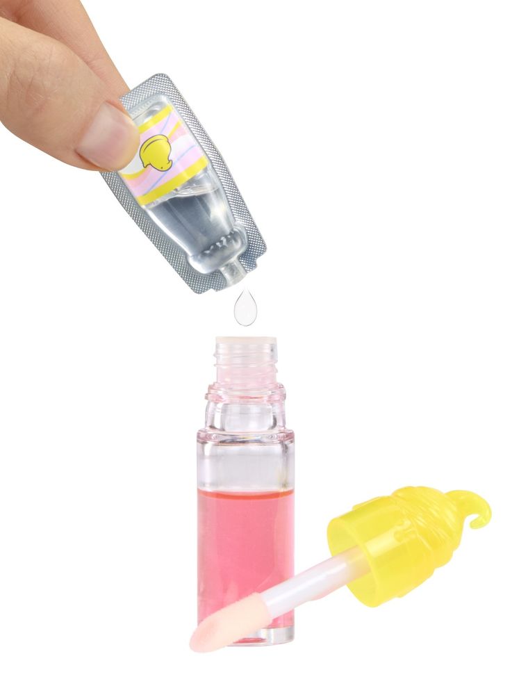 Yummiland, Lip Gloss Doll, Rainbow, mini laleczka + błyszczyk DIY do ust