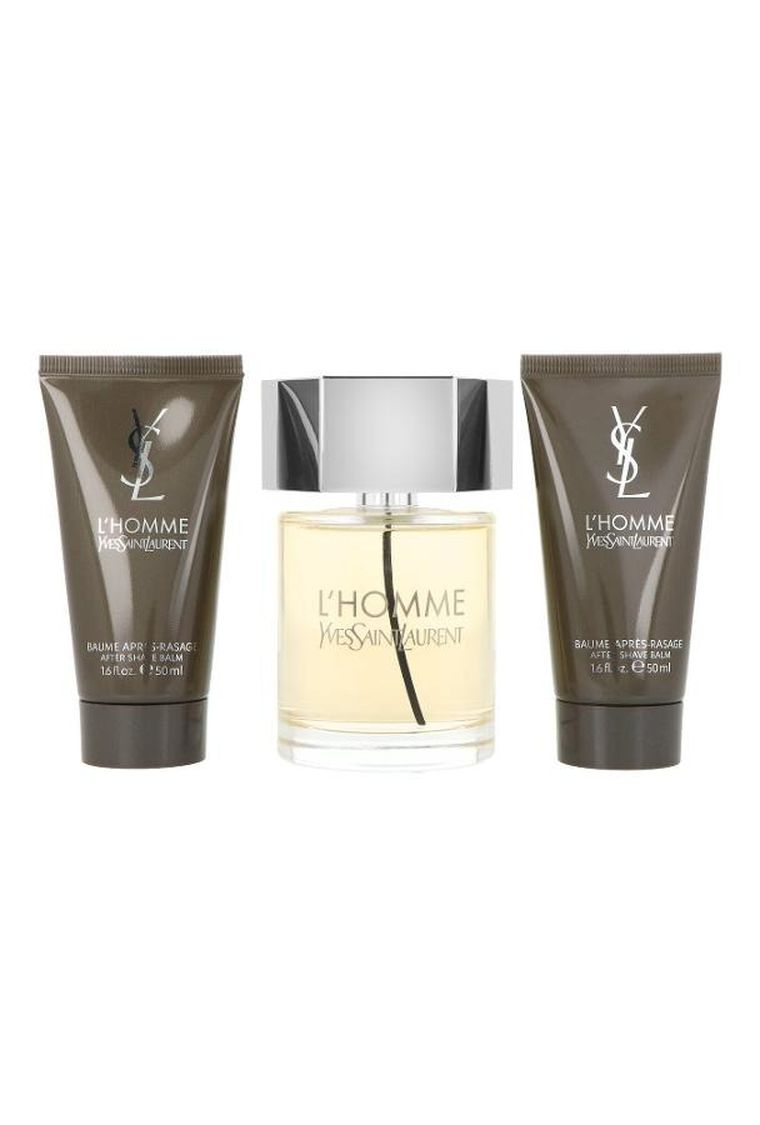 Yves Saint Laurent, L`Homme, zestaw: woda toaletowa, 100 ml + balsam po goleniu, 2-50 ml