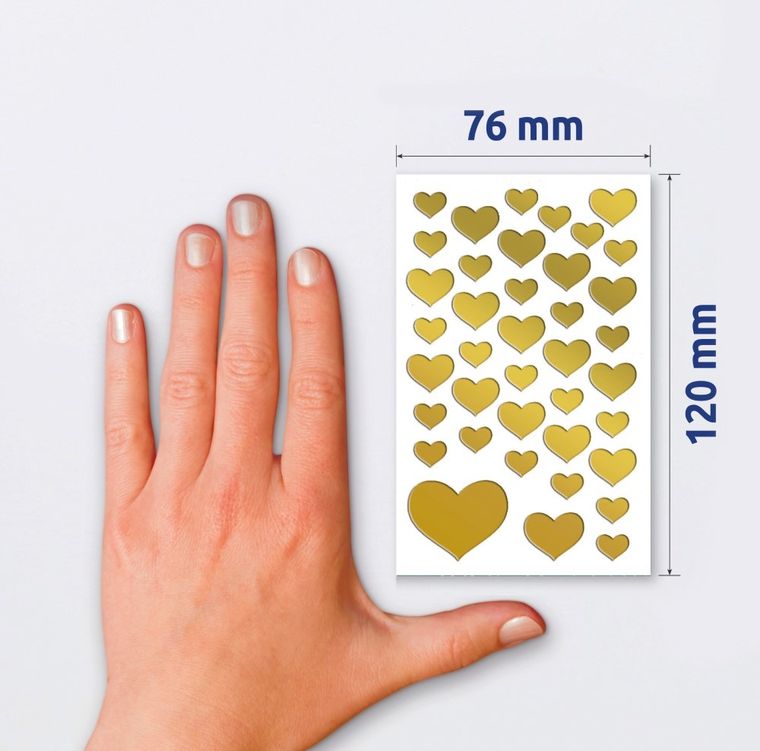 Z-Design, naklejki (folia), złote serca