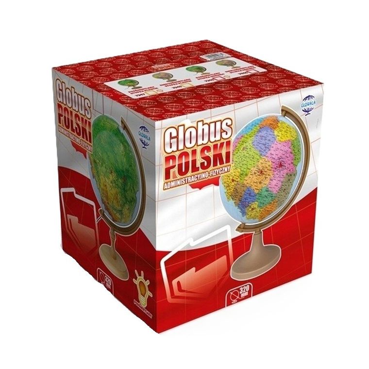 Zachem, globus administracyjno-fizyczny, Polska, średnica 32 cm
