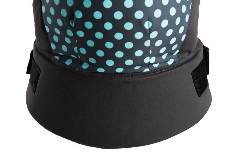 Zaffiro, Care, nosidełko dla niemowląt, szaro-turkusowe groszki