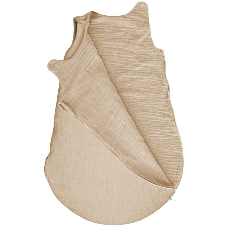 Zaffiro, Malaga, śpiworek do spania, muślinowy, TOG 1.5, beige, 0-6m