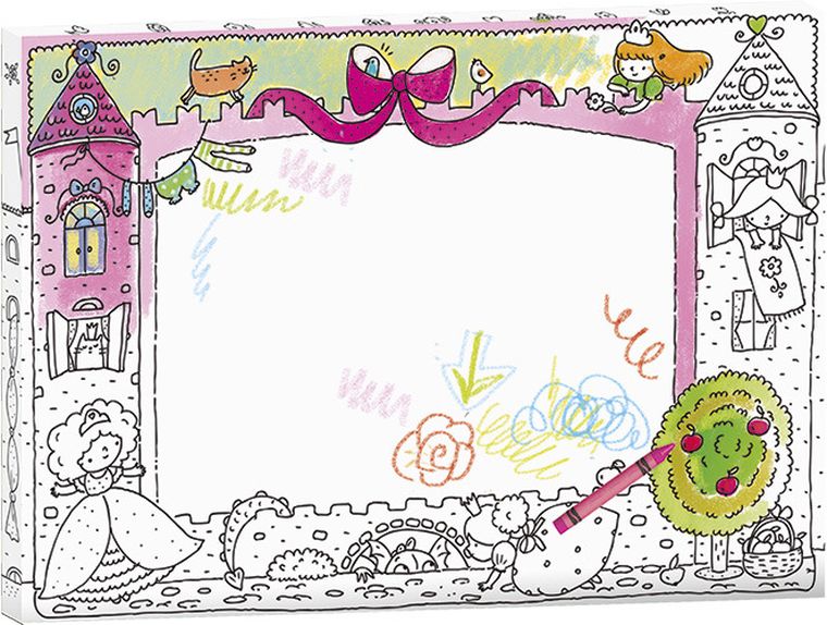 Zamek. Kolorowanka ramka do zawieszenia