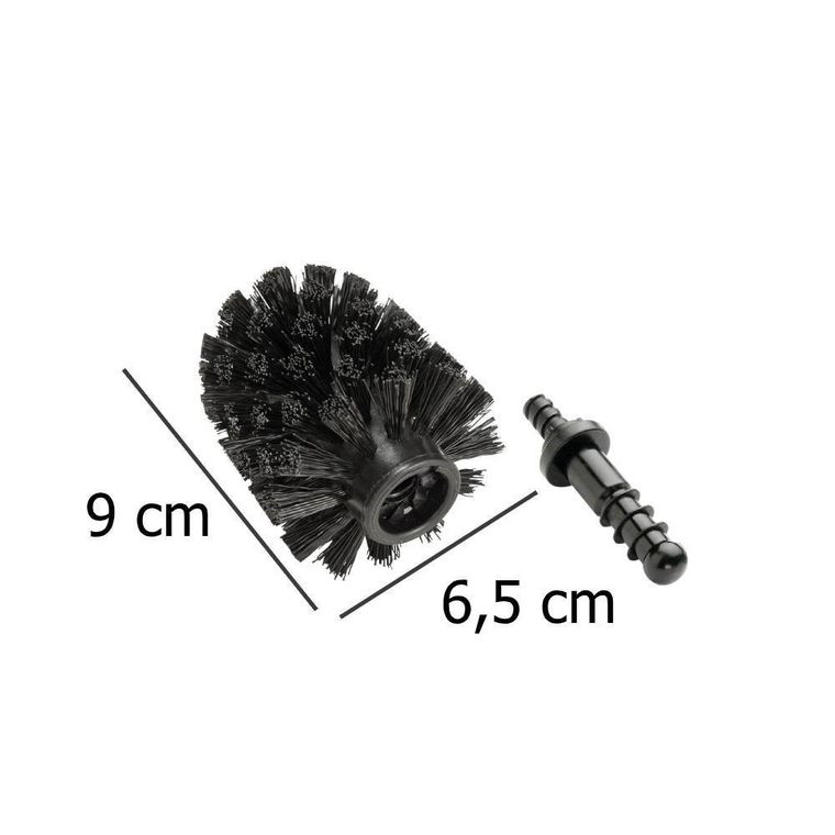 Zapasowa końcówka do szczotki toaletowej, czarny, ∅ 6.5 cm