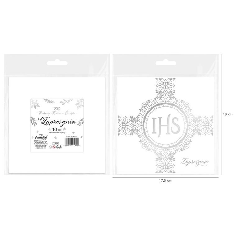 Zaproszenia na komunię, IHS