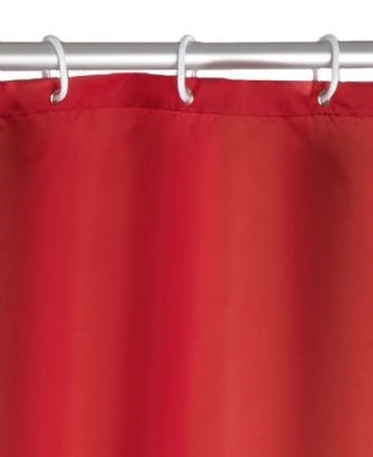 Zasłona prysznicowa, czerwony, 180-200 cm
