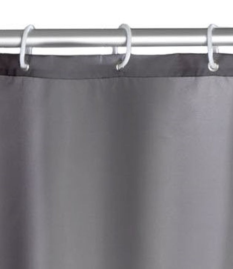 Zasłona prysznicowa, szara, 180-200 cm