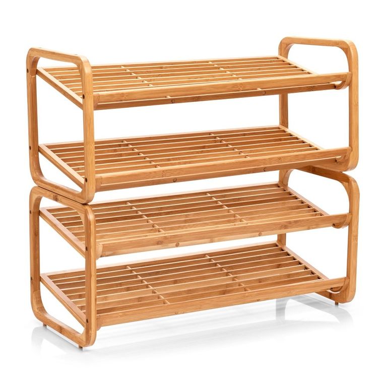 Zeller, bambusowy stojak na buty, 2 poziomy