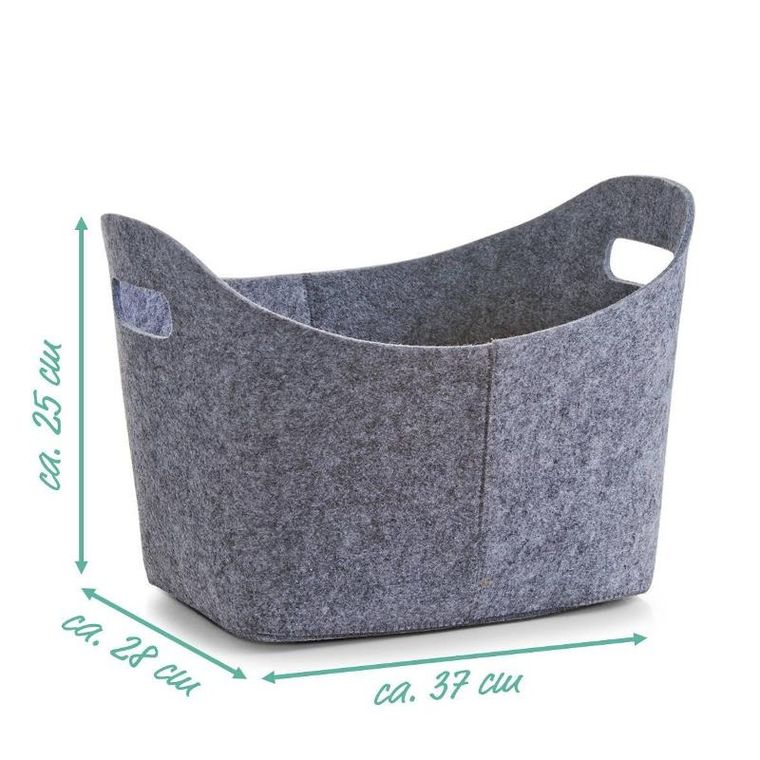 Zeller, kosz do przechowywania, owalny, filcowy - pojemnik 26 l