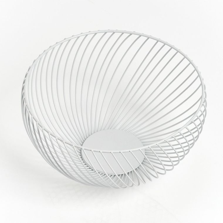 Zeller, kosz na owoce metalowy, Ø 26,5 cm, biały