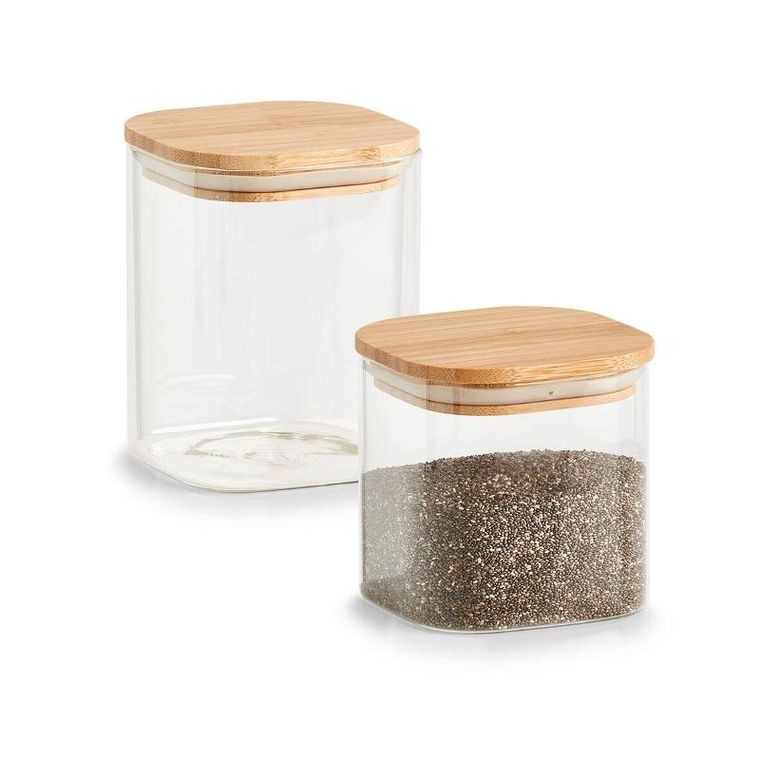 Zeller, kwadratowy słoik ze szczelnym wieczkiem, 640 ml