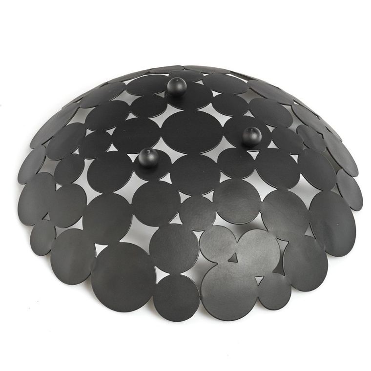 Zeller, metalowy kosz na owoce, Ø 29 cm, czarny