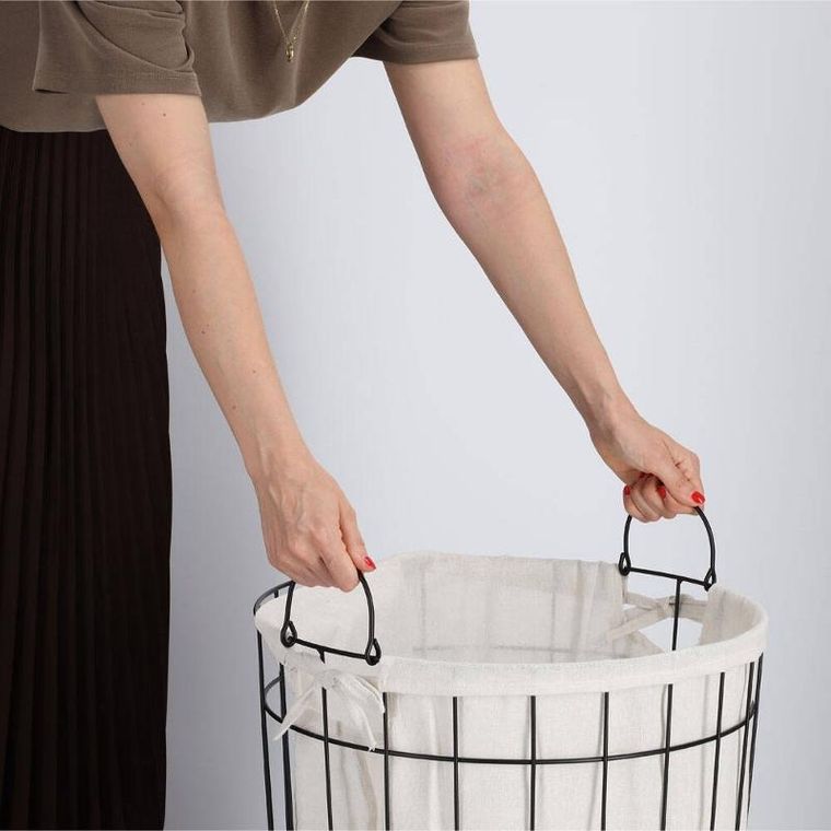 Zeller, metalowy kosz na pranie na kółkach, średnica 44-55 cm