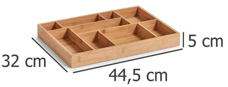 Zeller, organizer na akcesoria biurowe, drobiazgi, bambusowy