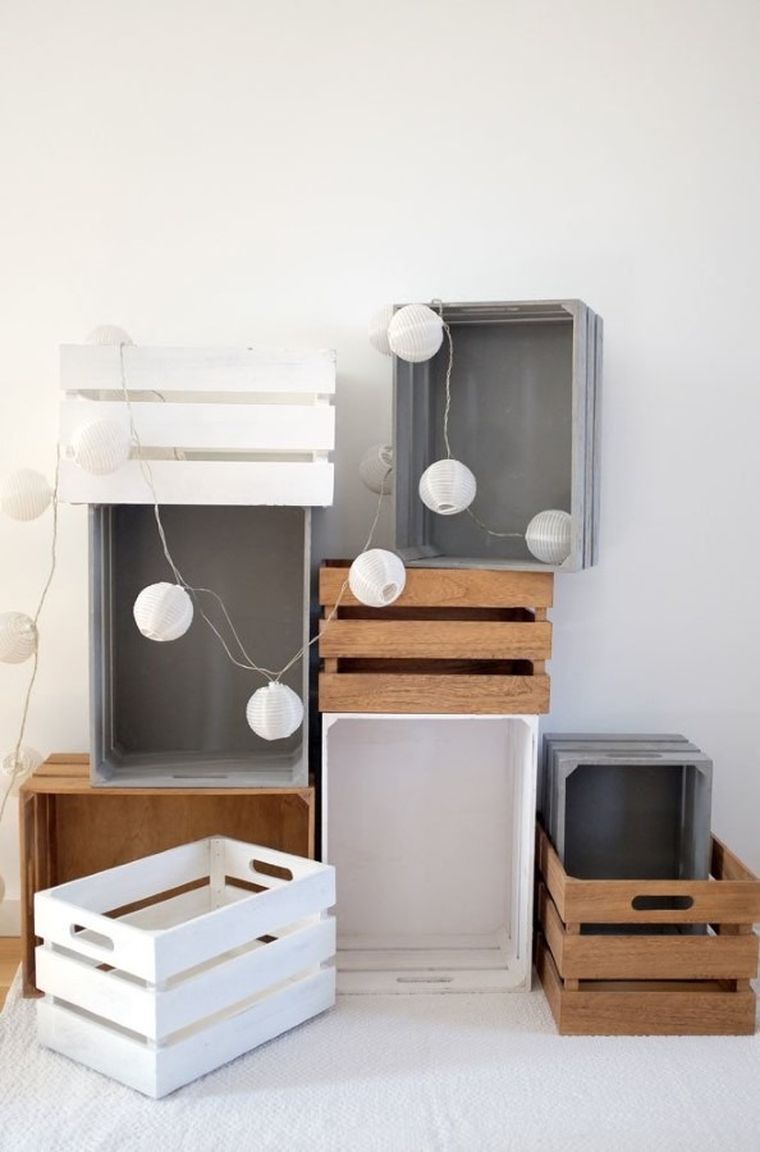 Zeller, skrzynia do przechowywania, Vintage White, drewniana, biała, 39-29-21 cm