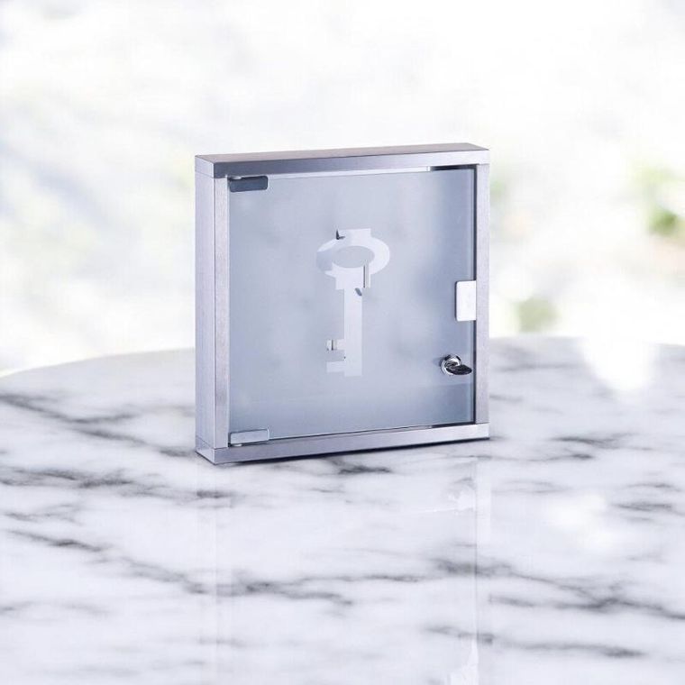 Zeller, skrzynka na klucze ze szklanymi drzwiczkami, 30-30-6 cm