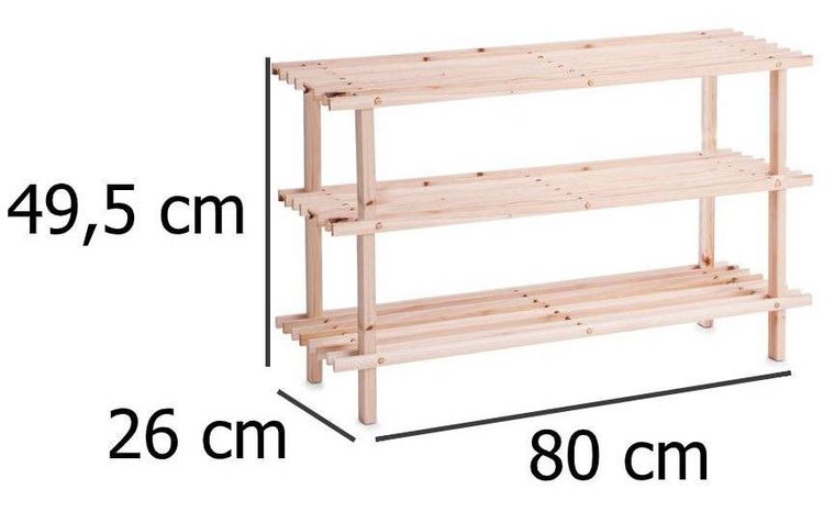 Zeller, stojak na buty, 3 poziomy