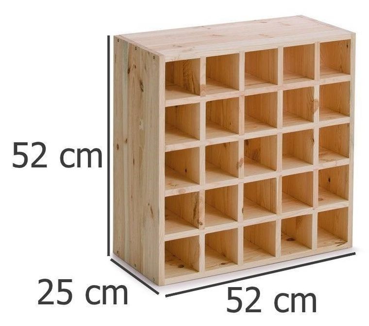 Zeller, stojak na wino, drewniany, 25 butelek