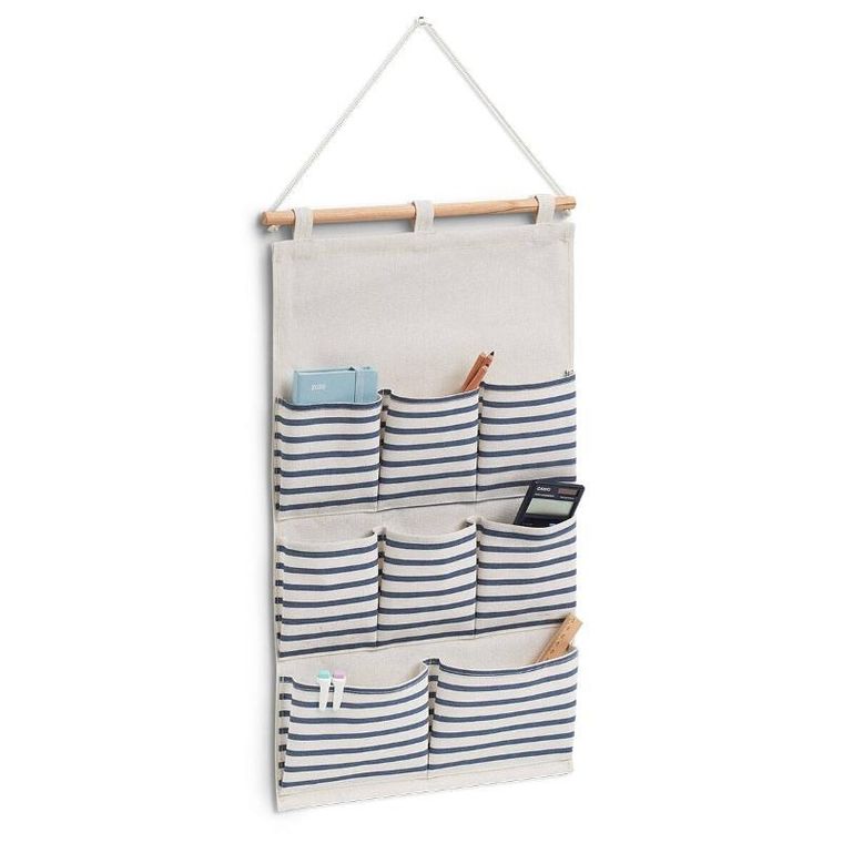 Zeller, Stripes, organizer na ścianę z kieszeniami, 35-60 cm