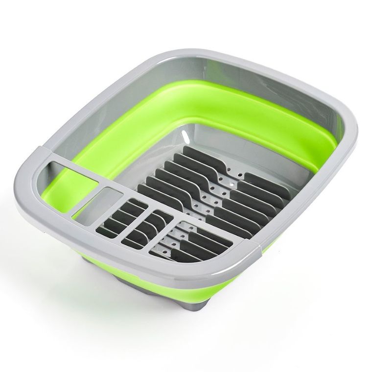 Zeller, suszarka do naczyń, składana, zielona, 35-32-12 cm