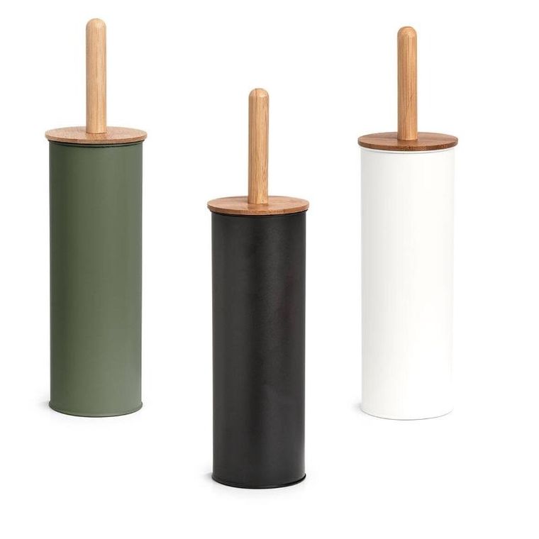 Zeller, szczotka wc z metalu i bambusa, ø 10 cm