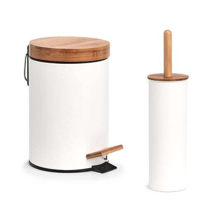 Zeller, szczotka wc z metalu i bambusa, ø 10 cm