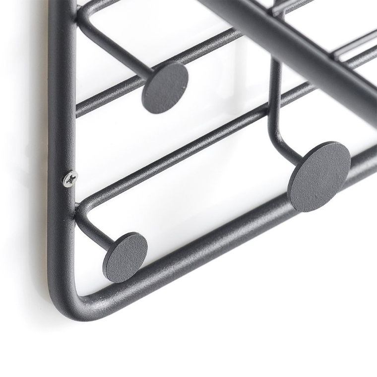 Zeller, wieszak na ubrania z półką, 10 haczyków, metalowy