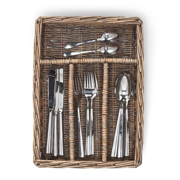 Zeller, wiklinowy organizer na sztućce, 35-25-7 cm