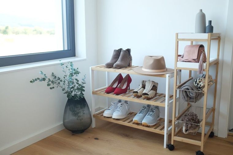 Zeller, wózek do kuchni, stolik z bambusa do serwowania dań, na kółkach