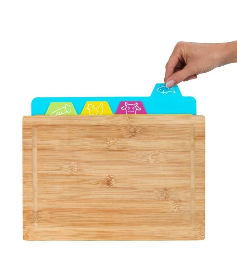 Zestaw desek do krojenia Bella, 4 blaty do ryb/mięsa/wołowiny/warzyw