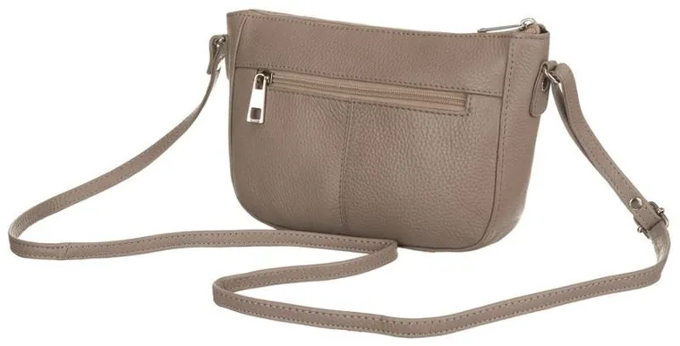 Zestaw: Torebka skórzana, Portfel, beżowy, Peterson