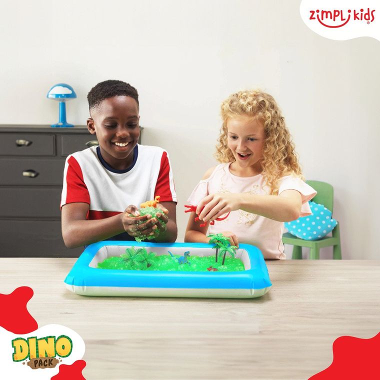 Zimpli Kids, Gelli Worlds Dino Pack, zestaw do tworzenia gelli z figurkami i tacą