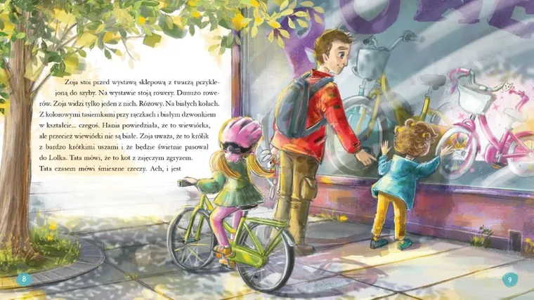 Zoja i różowy rowerek