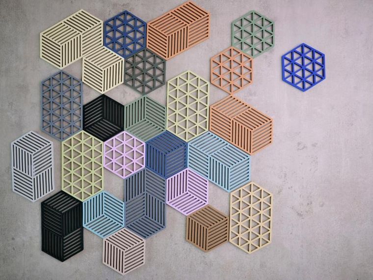 Zone Denmark, Hexagon, podkładka pod naczynia, black, 24 cm