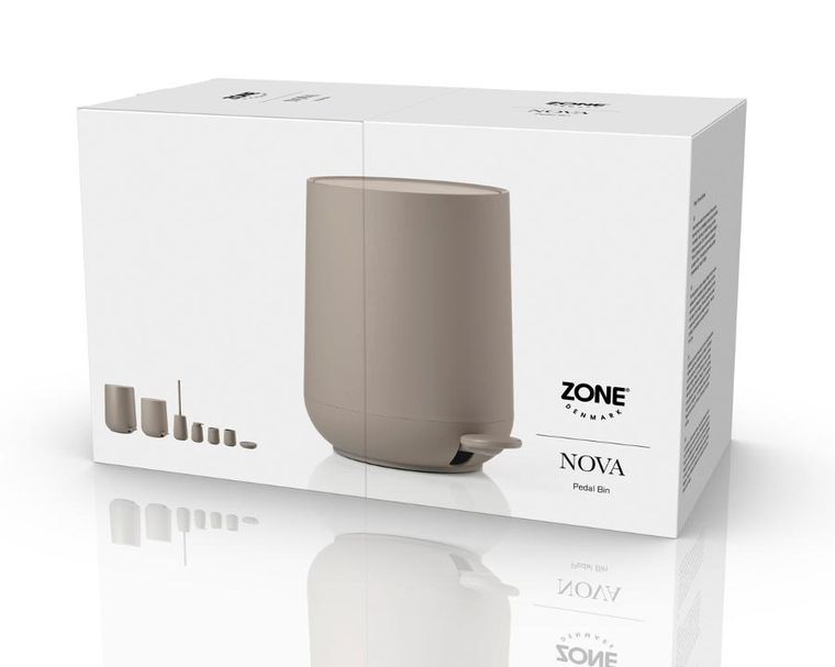 Zone Denmark, kosz łazienkowy na śmieci, Nova 3l, Taupe