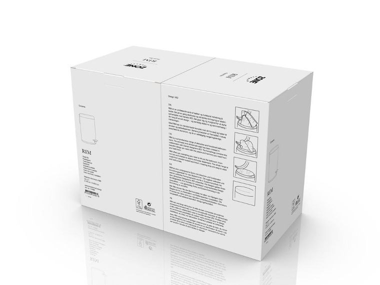 Zone Denmark, kosz na śmieci pedałowy Rim, 3l, white