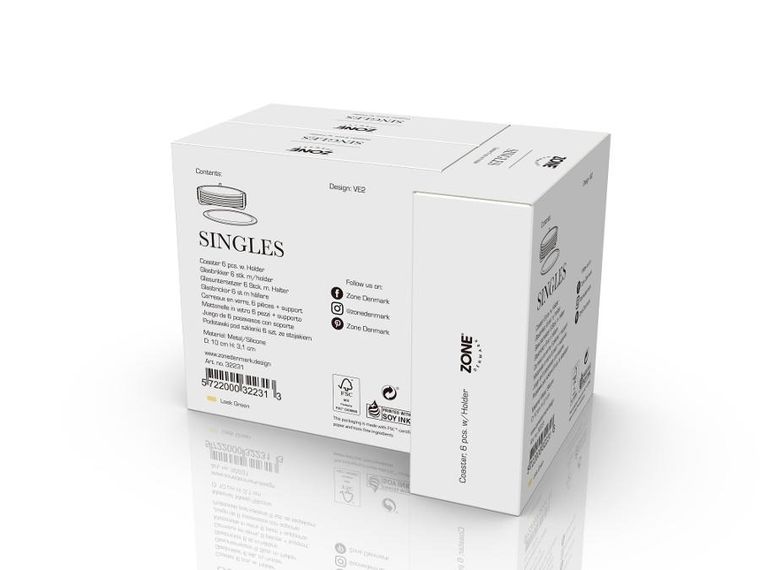 Zone Denmark, Singles, podstawki pod szklanki, leek green