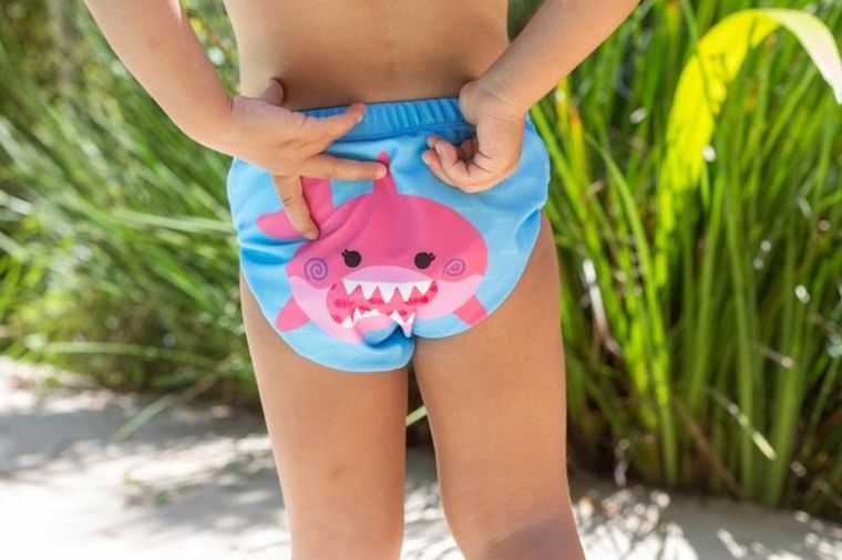 Zoocchini, pieluszka kąpielowa, różowy rekin, 2 szt.