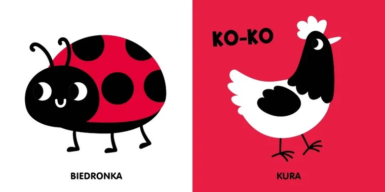 Zwierzęta na wsi. Książeczka kontrastowa