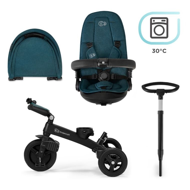 Kinderkraft, Twipper, rowerek trójkołowy, Green