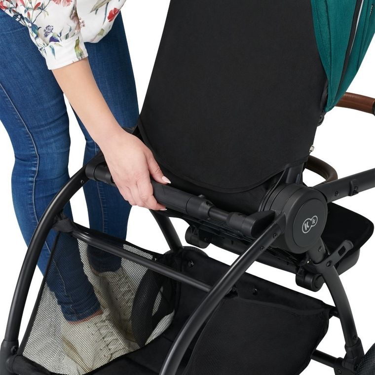 Kinderkraft, Evolution Cocoon, wózek wielofunkcyjny 2w1, Midnight Green