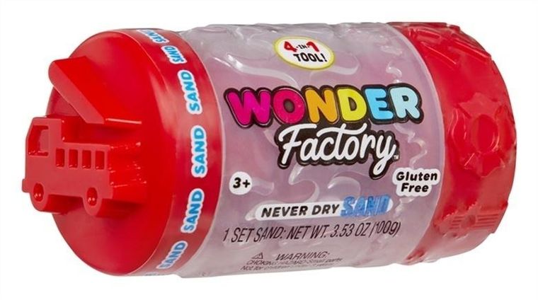Wonder Factory, Never Dry Sand, piasek kinetyczny w tubie, 1 szt.