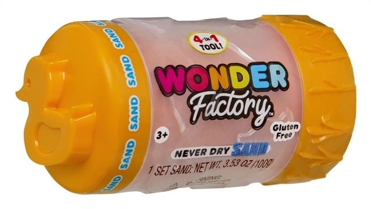 Wonder Factory, Never Dry Sand, piasek kinetyczny w tubie, 1 szt.