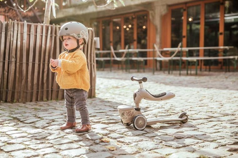 Scoot & Ride, Highwaykick 1, Lifestyle, jeździk i hulajnoga 2w1, Brown Lines