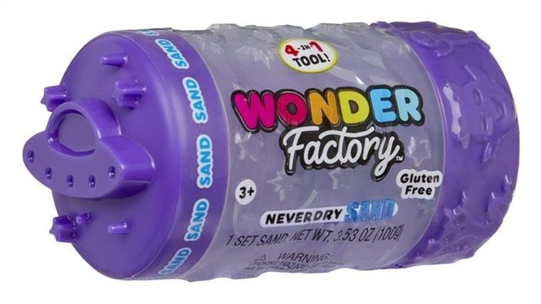Wonder Factory, Never Dry Sand, piasek kinetyczny w tubie, 1 szt.