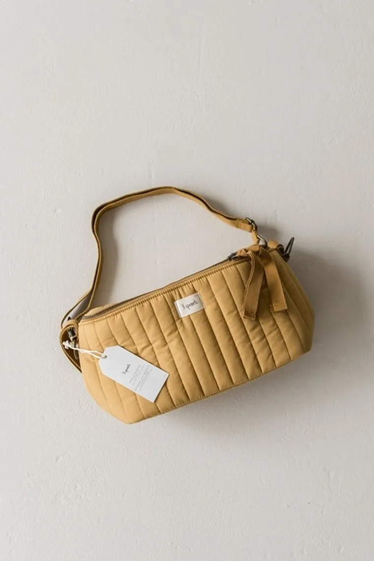 3 Sprouts, Quilted Solid, organizer do wózka, mustard