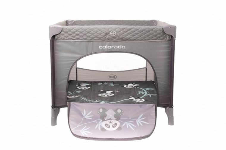 4Baby, Colorado, łóżeczko turystyczne, kojec, Grey