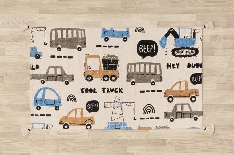 4living, dywan bawełniany, ciężarówki, 70-120 cm