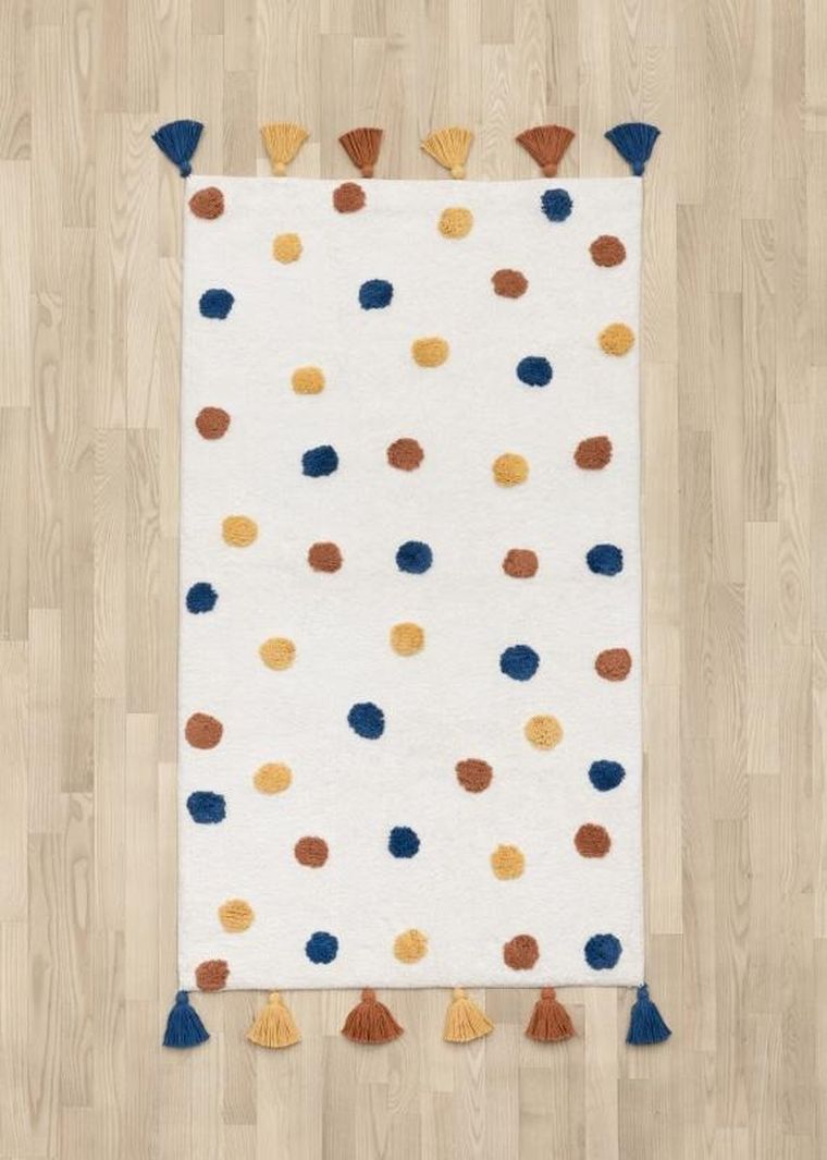 4living, dywan bawełniany w kropki, 70-120 cm